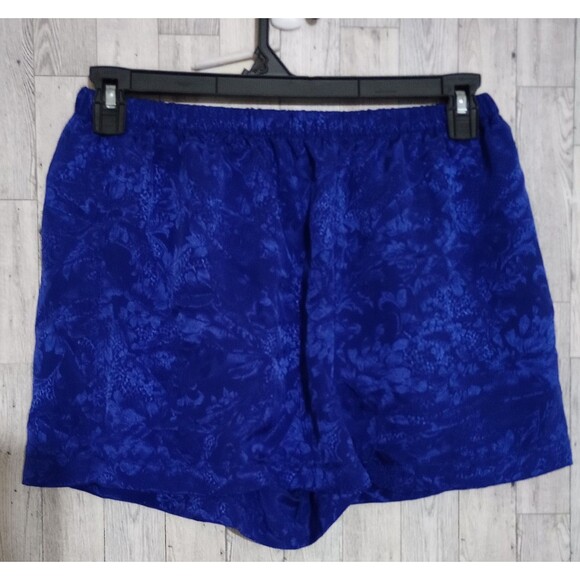 Vintage Val Mode Satin Lingerie Set Top Shorts Floral Purple 90's Y2K NWT Medium - Picture 4 of 10